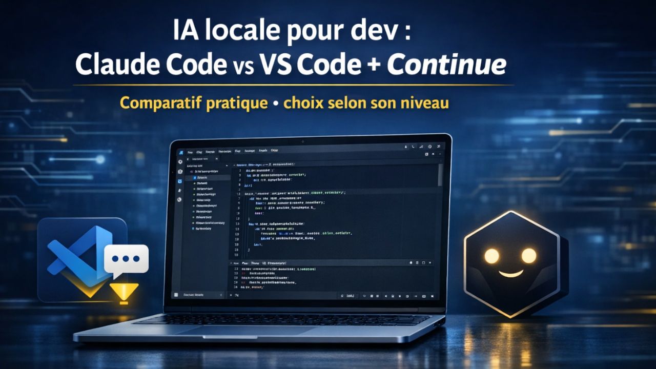 Illustration de IA locale pour le développement : comprendre la différence entre Claude Code et VS Code + Continue